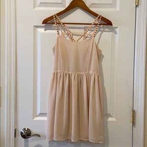 Blush Geometric Babydoll Dress